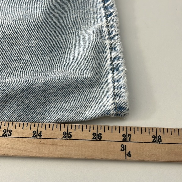 & Denim Blue Jean Long distressed, high-rise wide leg pants women’s size 4 - Picture 5 of 9